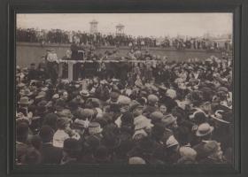 Teddy Roosevelt during an October 1912 whistle-stop tour of the Upper Peninsula as the Progressive Party candidate for president of the United States.