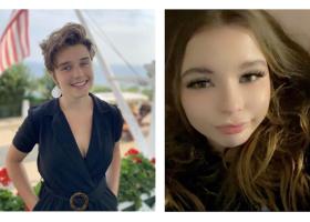 National award winners Berkeley Thompson of Marquette (left) and Hannah Josefsen of Negaunee.