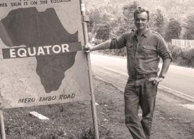 Professor Greg Warchol on a past field research trip to Africa.