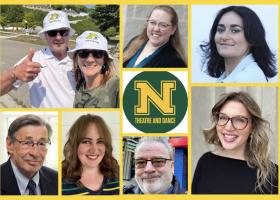 Award winners (clockwise from top left): Steve Young and Tricia Kinley, Kristen Elizabeth Priest, Audree Stephens, Caitlin Palomaki, Kevin Mayfield, Courtney Anderson Kelly (Brown), and the late Gregory Kunesh