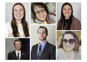 Top (from left) Tessa Standerford, Jennifer Kreger and Andie Belanger. Bottom (from left): Bryson Krieger, Landon Strzelewicz and Amy Holmes