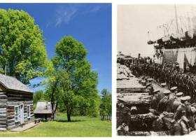 Photos from the "Ghost Towns of the U.P." and "The Polar Bears" exhibits.
