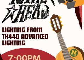 Total Head concert poster referencing the lighting design class' involvement