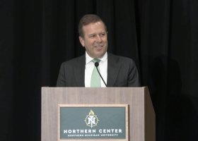 Interim President Gavin Leach at the forum.