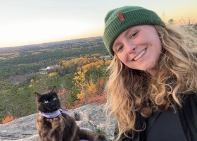 Luna with her handler/owner Emilee DeForge