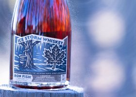 Ice Storm Whiskey, produced by the distillery co-founded by NMU alumnus Richard Anderson in support of maple syrup producers impacted by last spring's devastating ice storm.