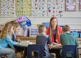 Early education classroom stock photo