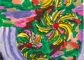 One of Lanctot's paintings for the exhibition