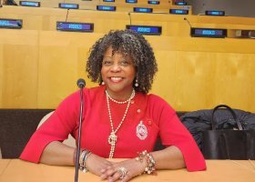 Brown visited the United Nations with Delta Sigma Theta Sorority Inc.