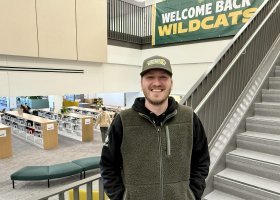 Matt VanDenAvond attending the Harden Hall rededication