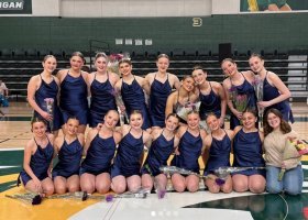 The NMU Dance Team after performing its last showcase of the academic year on campus, before heading to nationals (Team Instagram photo)