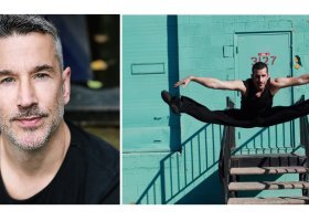 Chris Houston now, and a past photo from his professional dancing career.