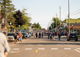 A recent Music On Third event draws a crowd. The Northern Shores Storywork Project will host a writing marathon during Sept. 19's Music on Third event.