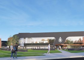 A rendering of the new College of Business building.