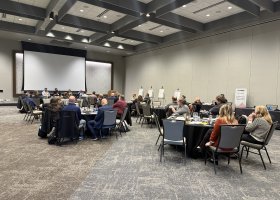 Attendees of the UP Healthcare Cybersecurity Summit listen to a panel discussion