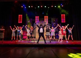 The cast of The Rocky Horror Show on stage