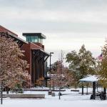Campus winter scene