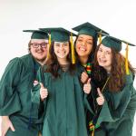Graduating seniors Nicholas Jones, Emilee Covers, Brianna Sartin and Hannah Smith