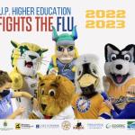'Fight the Flu' graphic with U.P. mascots