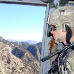 Gauss in a helicopter in Afghanistan