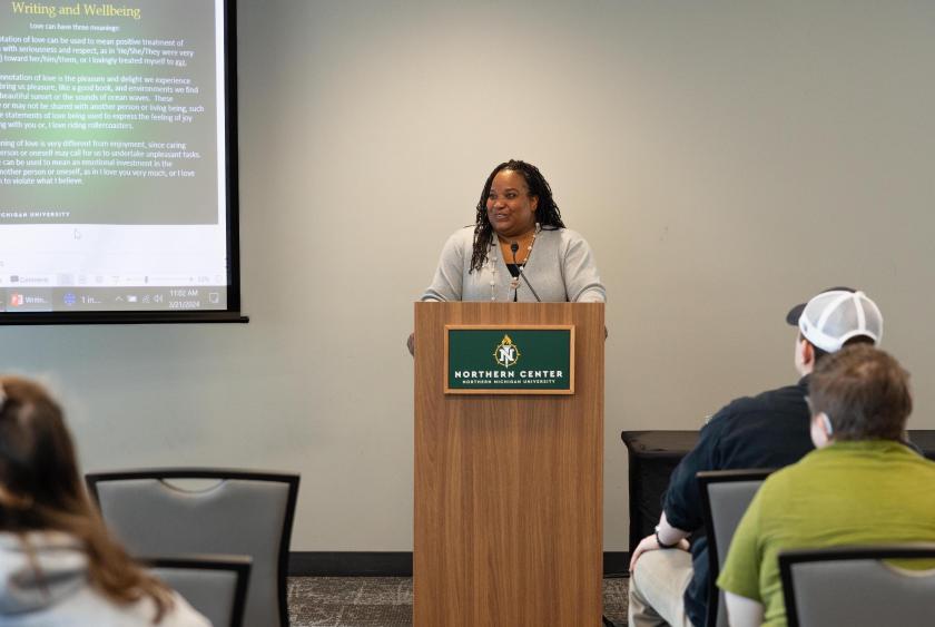 In addition to her opening remarks, Campbell also presented a Writing and Wellbeing workshop at NMU's UNITED Conference
