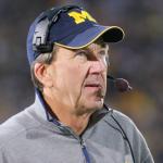 Lloyd Carr coaching the University of Michigan Wolverines